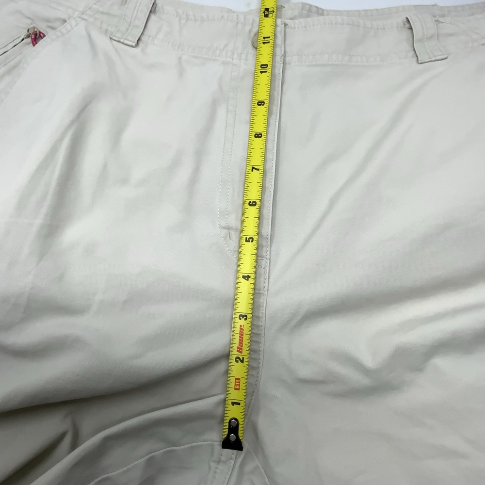 L.L. Bean‎ Women's Size 18 Light Tan Flat Front Cargo Chino Pants Casual Comfort - Picture 11 of 14